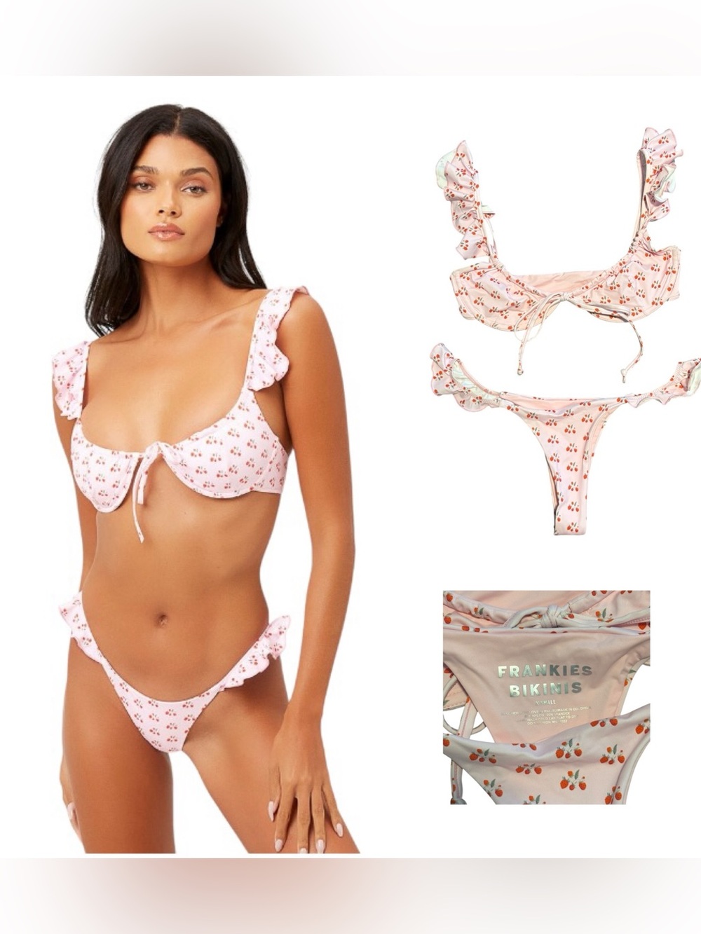 Frankie’s Bikinis Ruffle Berry Bikini